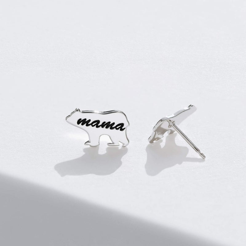 Boma Jewelry Sterling Silver Mama Bear Stud Earrings - Image 3